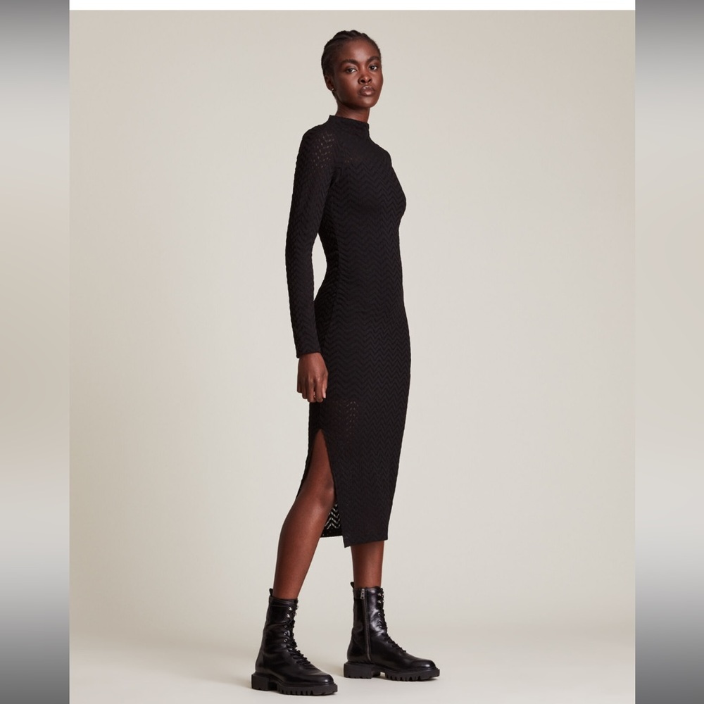 Black lace dress by Allsaints